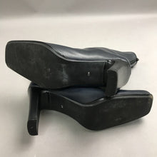 Load image into Gallery viewer, Navy Blue Leather Booties Stiletto Heel (8M)
