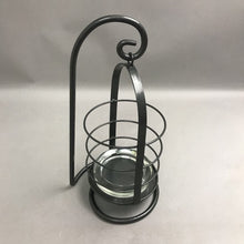 Load image into Gallery viewer, Wrought Iron Hanging Hurricane Candle Holder (~14x6.5x7)
