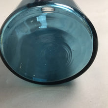 Load image into Gallery viewer, Blue-Coated Glass Bottle Vase (11.5")
