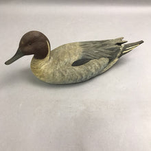 Load image into Gallery viewer, Signed Sonja Gunkel Wood Duck Decoy (As-Is; Tail) (4.5x13x4.5)

