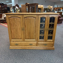 Load image into Gallery viewer, Oak Finish Entertainment Cabinet (50x64x23)
