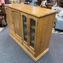 Load image into Gallery viewer, Oak Finish Entertainment Cabinet (50x64x23)
