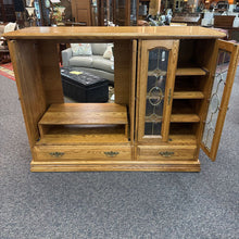 Load image into Gallery viewer, Oak Finish Entertainment Cabinet (50x64x23)

