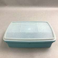 Load image into Gallery viewer, Tupperware #767-14 Stow-N-Go Blue Crafts Sewing Organizer With Tray Tackle Box (2x9x6)
