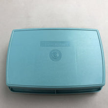 Load image into Gallery viewer, Tupperware #767-14 Stow-N-Go Blue Crafts Sewing Organizer With Tray Tackle Box (2x9x6)
