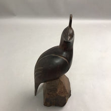 Load image into Gallery viewer, Mid Century Modern Hand-Carved Vintage Ironwood Quail Sculpture (12")(As Is)
