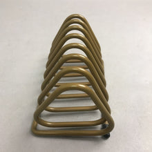 Load image into Gallery viewer, MCM Triangular Tubular Metal Rcord or Letter Holder (3x6x4)
