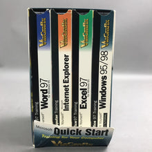 Load image into Gallery viewer, Retro PC Computer Programs VHS Tapes Excel DIY Microsoft QUicken ViaGrafix Tutor
