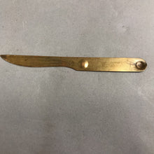 Load image into Gallery viewer, Antique Advertising Brass Letter Knife Ruler Associated Production Co Chicago Ill (8")
