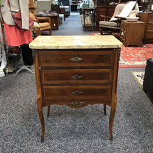 Load image into Gallery viewer, Marble Top End Table w/3 Drawers AS IS (30x22x14)
