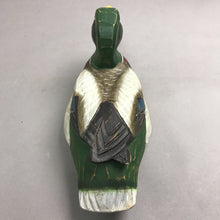 Load image into Gallery viewer, Hand-painted Wood Carved Mallard Duck Decoy with Glass Eyes (12")
