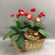 Load image into Gallery viewer, Wicker Basket with Flowers &amp; Bird Nest (13")
