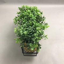 Load image into Gallery viewer, Wire Basket with 3 Burlap Faux Plants (10")
