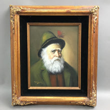 Load image into Gallery viewer, Gold Framed Scottish OIl Painting Religious Man with Hat (15x13)
