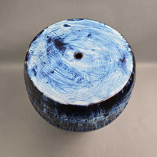 Load image into Gallery viewer, Blue Ceramic Outdoor Garden Stool / Table (~16x12x12)
