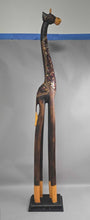 Load image into Gallery viewer, Wooden Giraffe (As-Is; Mosaic Neck Wear) (5')
