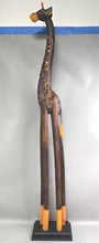 Load image into Gallery viewer, Wooden Giraffe (As-Is; Mosaic Neck Wear) (5')
