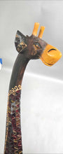 Load image into Gallery viewer, Wooden Giraffe (As-Is; Mosaic Neck Wear) (5')
