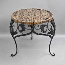 Load image into Gallery viewer, Rattan-Top Metal Riser / Plant Stand (13x12x12)
