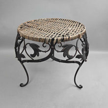 Load image into Gallery viewer, Rattan-Top Metal Riser / Plant Stand (13x12x12)
