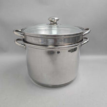 Load image into Gallery viewer, Multi Pot / Stock Pot w/ Vegetable Steamer, Glass Lid (8qt)
