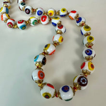 Load image into Gallery viewer, Vintage Italian Millefiori Art Glass Beaded Necklace (17")
