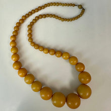 Load image into Gallery viewer, Vintage Butterscotch Egg Yolk Bakelite Graduated Bead Necklace (23")
