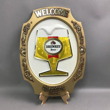 Load image into Gallery viewer, Drewrys Beer Sparkling Pure Welcome Advertising SIgn (~20.5x15)
