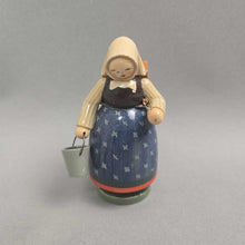 Load image into Gallery viewer, Vintage German Wendt &amp; Kuhn Milkmaid Wooden Figurine (3.5") (As-Is)
