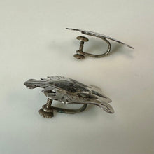 Load image into Gallery viewer, Vintage Mexican Sterling Abalone Inlay Screw Back Earrings As-Is (1.25")
