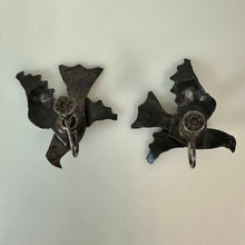Load image into Gallery viewer, Vintage Francisco Robales Hammered Copper Birds Screwback Earrings (1.25")

