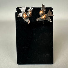 Load image into Gallery viewer, Vintage Francisco Robales Hammered Copper Birds Screwback Earrings (1.25")
