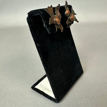 Load image into Gallery viewer, Vintage Francisco Robales Hammered Copper Birds Screwback Earrings (1.25")
