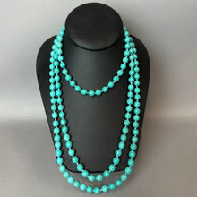 Load image into Gallery viewer, Turquoise Bead Knotted 58" Strand Necklace
