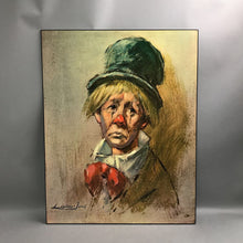 Load image into Gallery viewer, Leighton Jones Clown Print on Hardboard (28x22)
