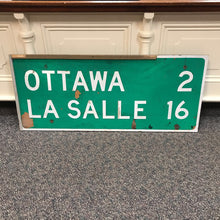 Load image into Gallery viewer, Vintage Mileage Road Sign Ottawa 2 LaSalle 16 (24x56)
