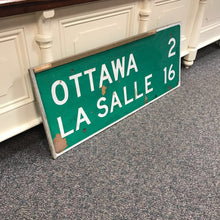 Load image into Gallery viewer, Vintage Mileage Road Sign Ottawa 2 LaSalle 16 (24x56)
