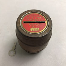 Load image into Gallery viewer, Vintage Oglesby State Bank Barrel Coin Bank with Key (3")
