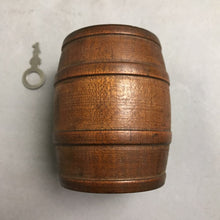 Load image into Gallery viewer, Vintage Oglesby State Bank Barrel Coin Bank with Key (3")
