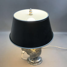Load image into Gallery viewer, Cast Aluminum Rooster Table Lamp with Metal Black Tole Lamp Shade (18")
