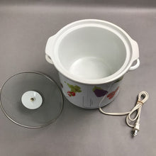 Load image into Gallery viewer, Vintage Rival Crock Pot Vegetable Pattern Model 3120 2.5 Qt Tested Works

