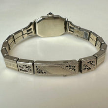 Load image into Gallery viewer, Vintage 18K White Gold Watch on Gold Filled Band, Running (21.8g)
