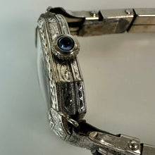 Load image into Gallery viewer, Vintage 18K White Gold Watch on Gold Filled Band, Running (21.8g)
