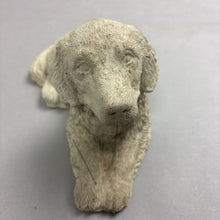 Load image into Gallery viewer, Stone Puppy Laying Down Figurine Yard Art (10")
