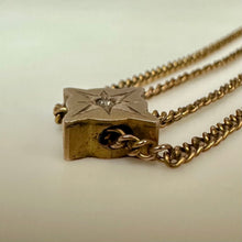 Load image into Gallery viewer, Antique 10K Gold Diamond 50" Watch Chain (9.9g)
