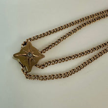 Load image into Gallery viewer, Antique 10K Gold Diamond 50" Watch Chain (9.9g)
