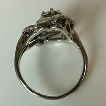 Load image into Gallery viewer, 14K White Gold Diamond Ring sz 5 (4.3g)
