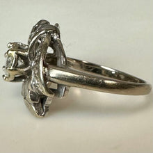 Load image into Gallery viewer, 14K White Gold Diamond Ring sz 5 (4.3g)
