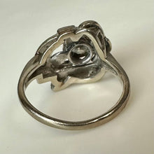 Load image into Gallery viewer, 14K White Gold Diamond Ring sz 5 (4.3g)
