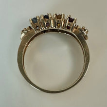 Load image into Gallery viewer, 10K Gold Ruby Topaz Citrine Amethyst Ring sz 6 (2.9g)
